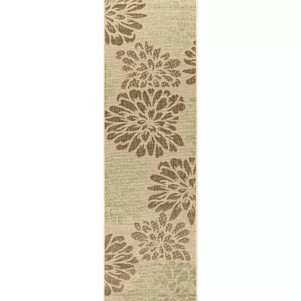 Zinnia Modern Floral Textured Weave Indoor/Outdoor Runner Rug - Image 22