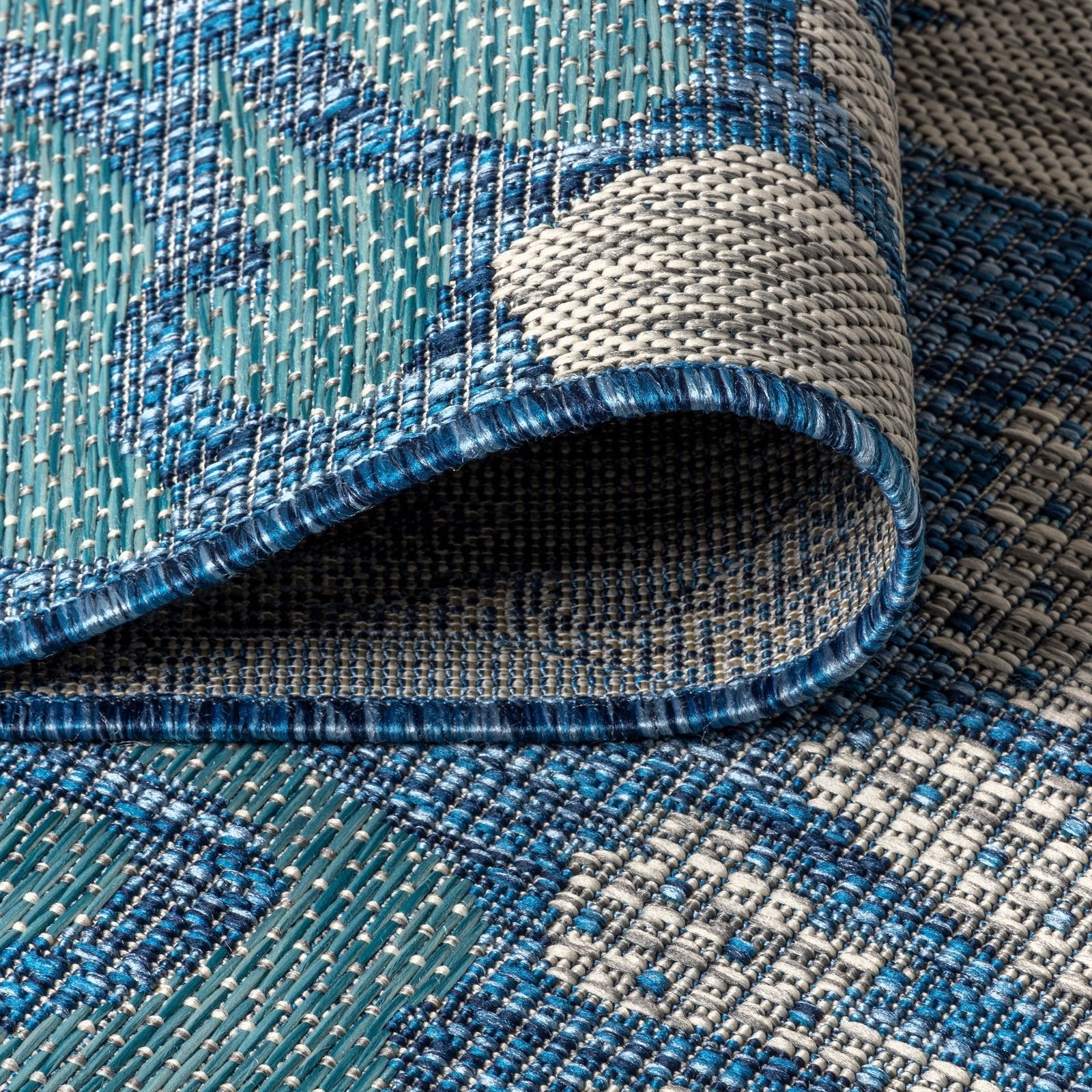 Zinnia Modern Floral Textured Weave Indoor/Outdoor Runner Rug - Image 9