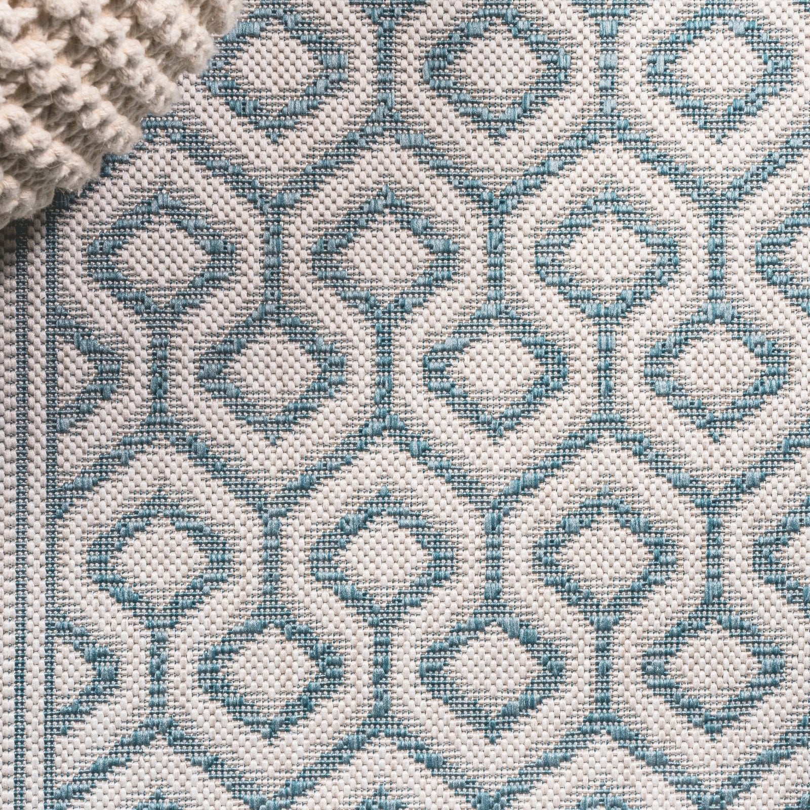 Marvao Diamond Trellis Indoor/Outdoor Runner Rug - Image 3