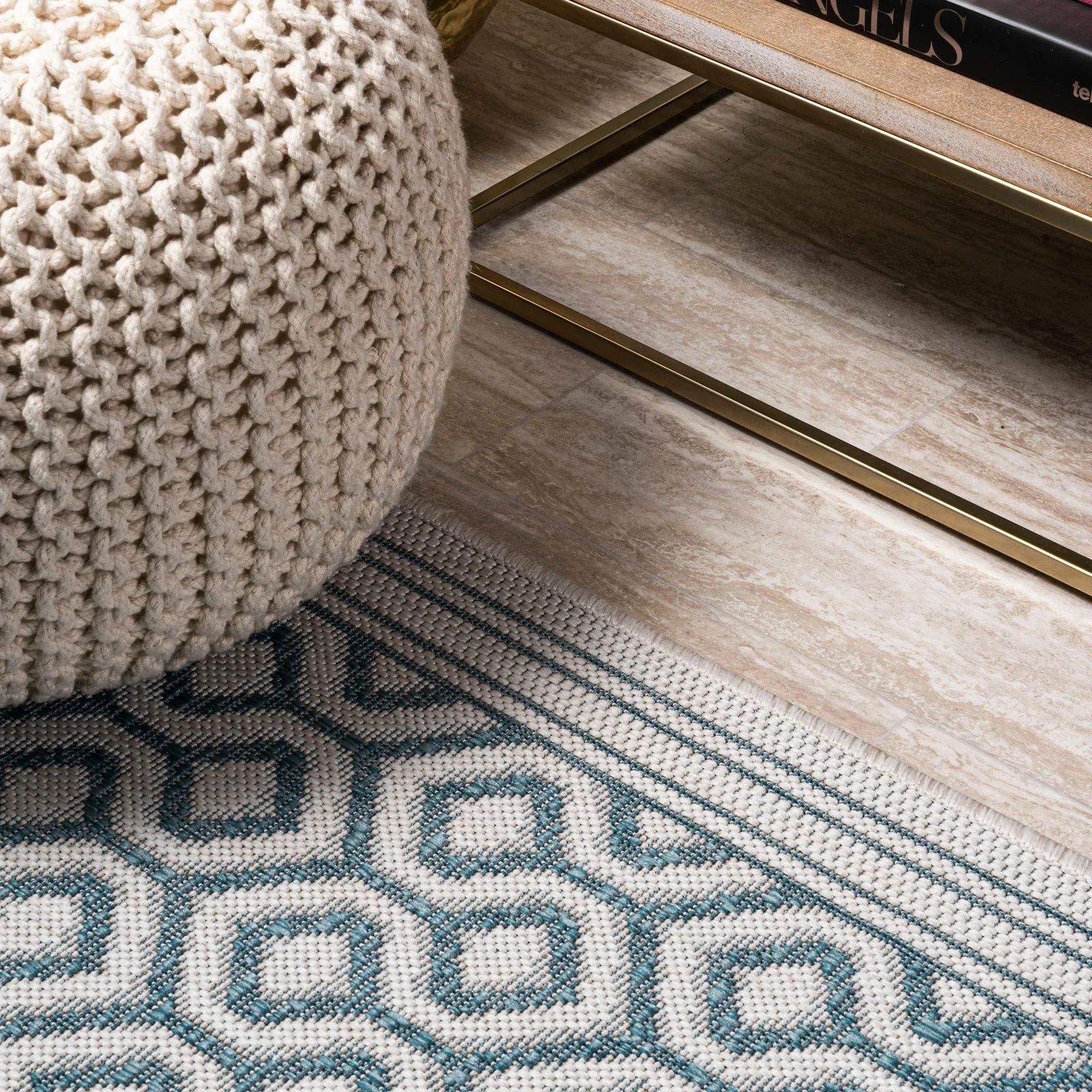 Marvao Diamond Trellis Indoor/Outdoor Runner Rug - Image 8