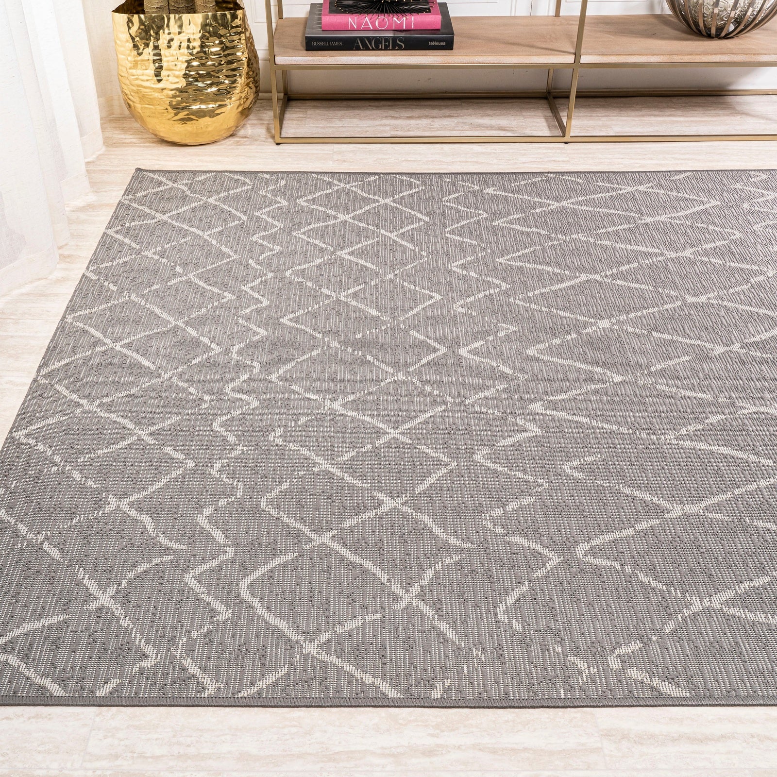 Madaba Moroccan Trellis Indoor/Outdoor Runner Rug - Image 11
