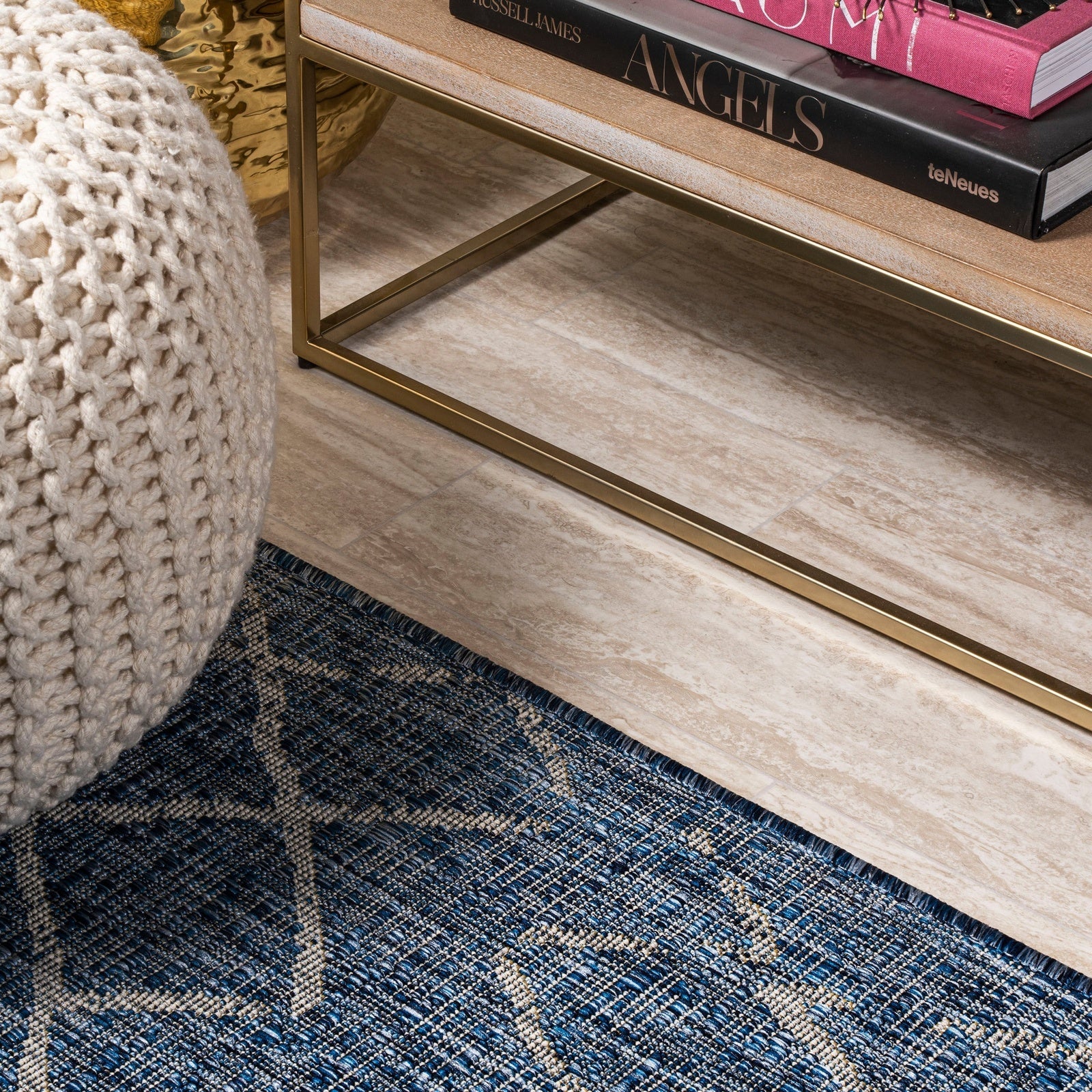 Madaba Moroccan Trellis Indoor/Outdoor Runner Rug - Image 4