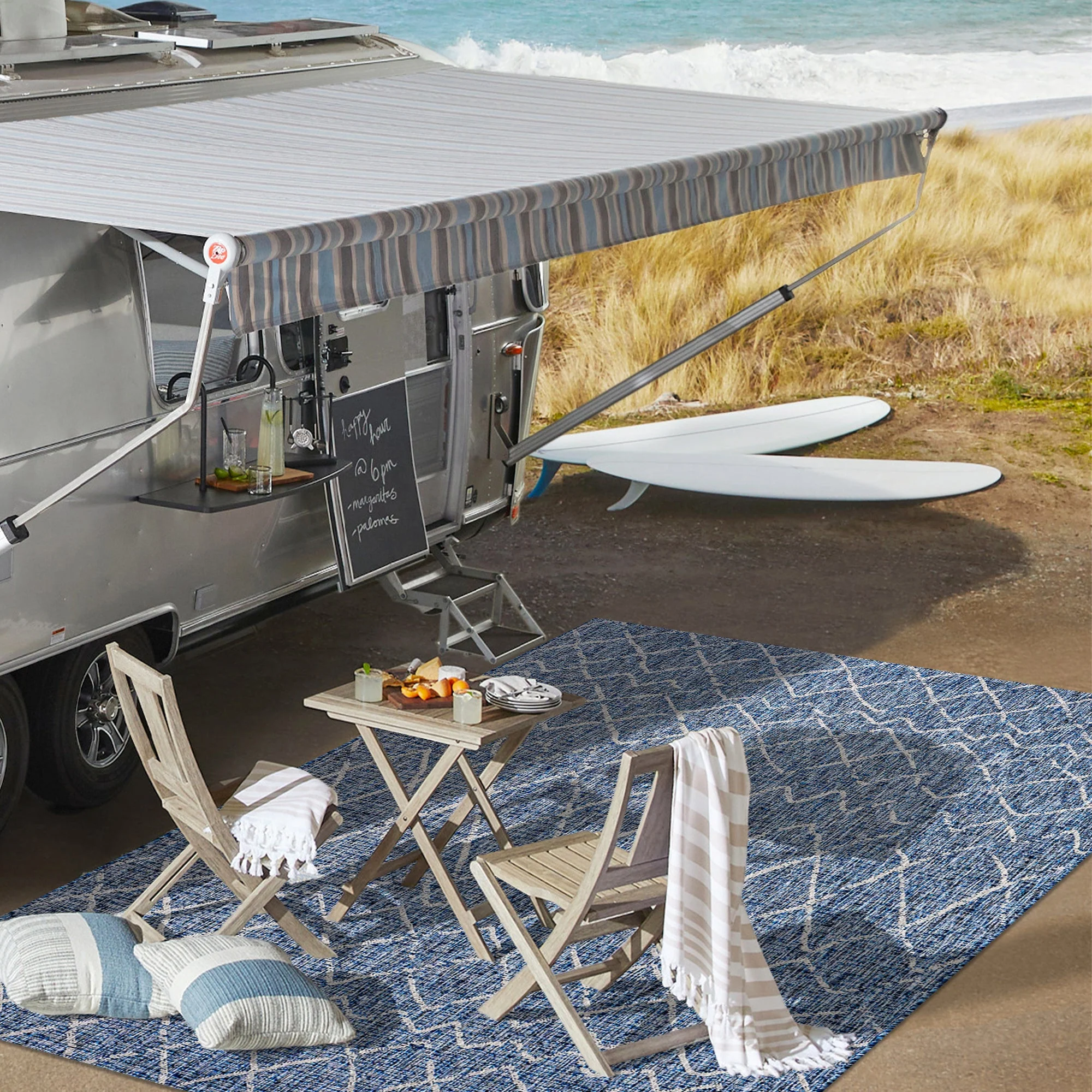 Madaba Moroccan Trellis Indoor/Outdoor Runner Rug - Image 7