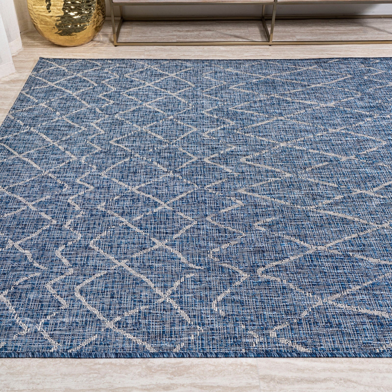Madaba Moroccan Trellis Indoor/Outdoor Runner Rug - Image 8