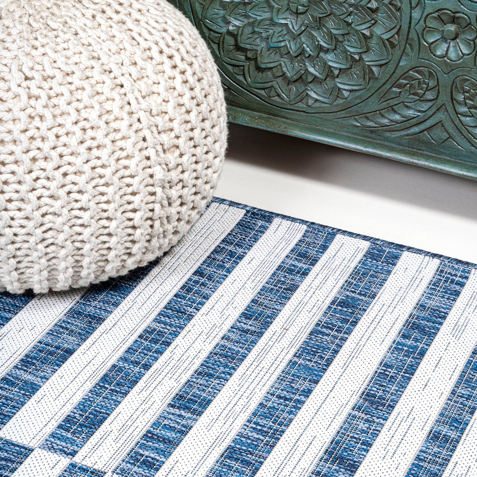 Sukie Modern Offset Stripe Indoor/Outdoor Runner Rug - Image 14