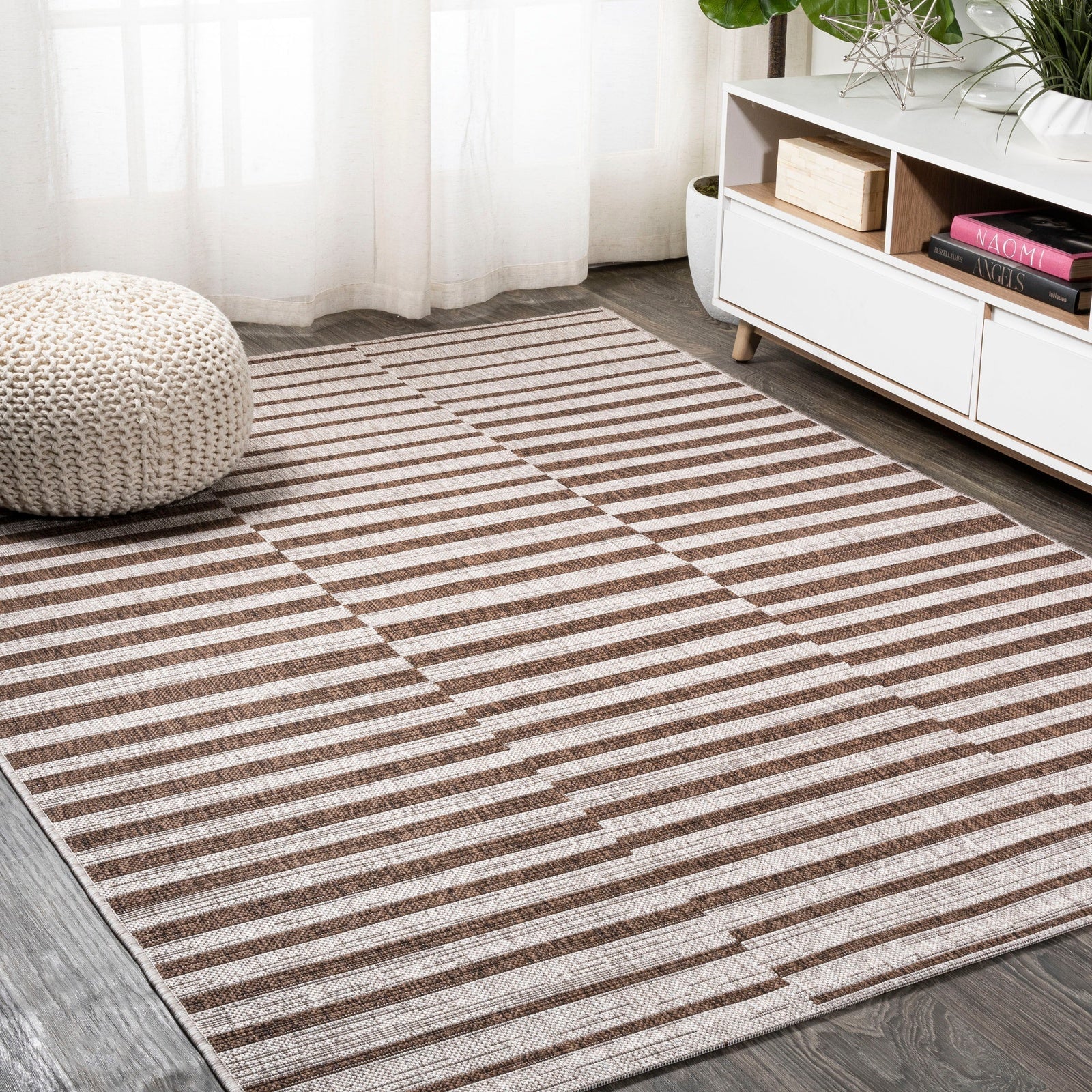 Sukie Modern Offset Stripe Indoor/Outdoor Runner Rug - Image 22