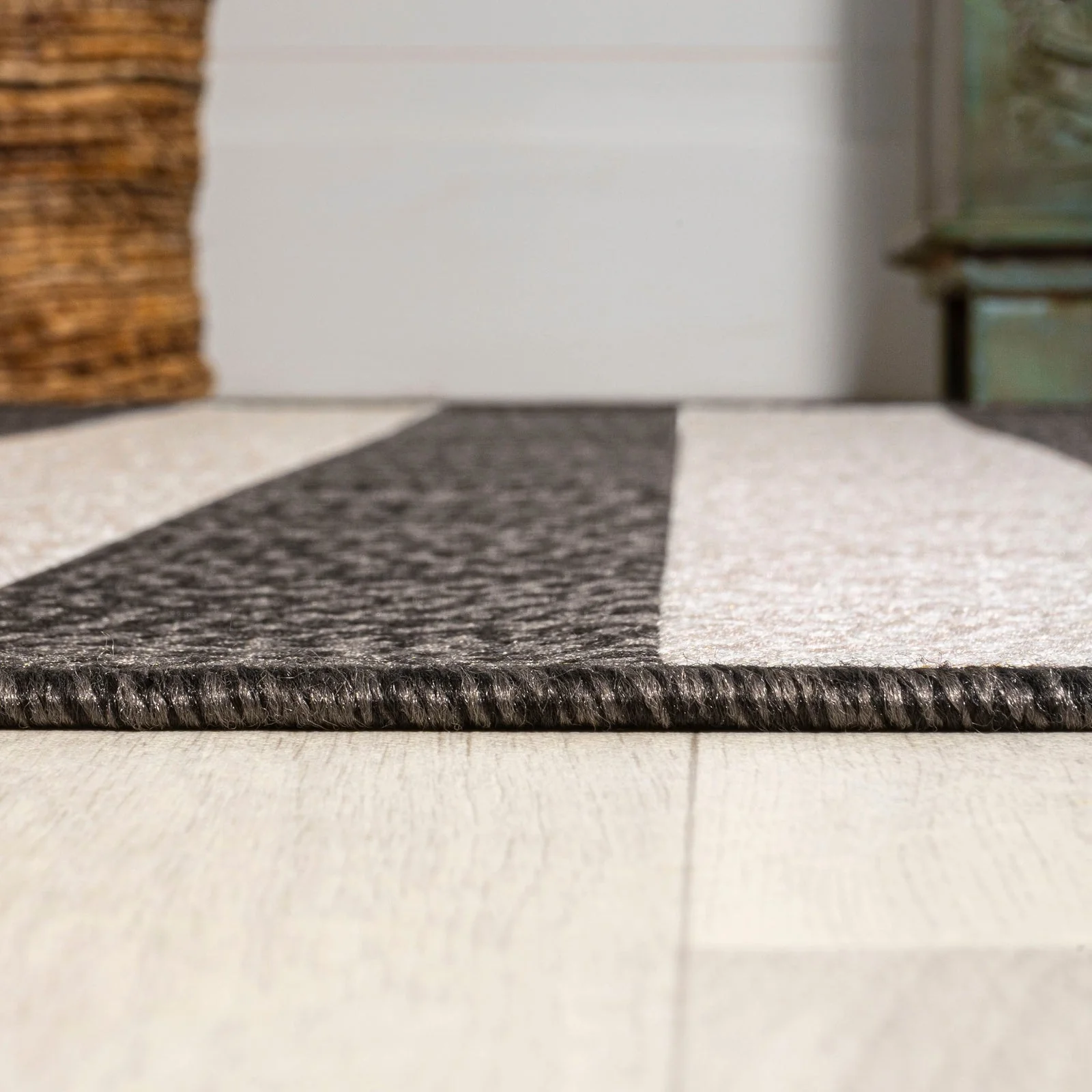 Negril Two-Tone Wide Stripe Indoor/Outdoor Runner Rug - Image 14