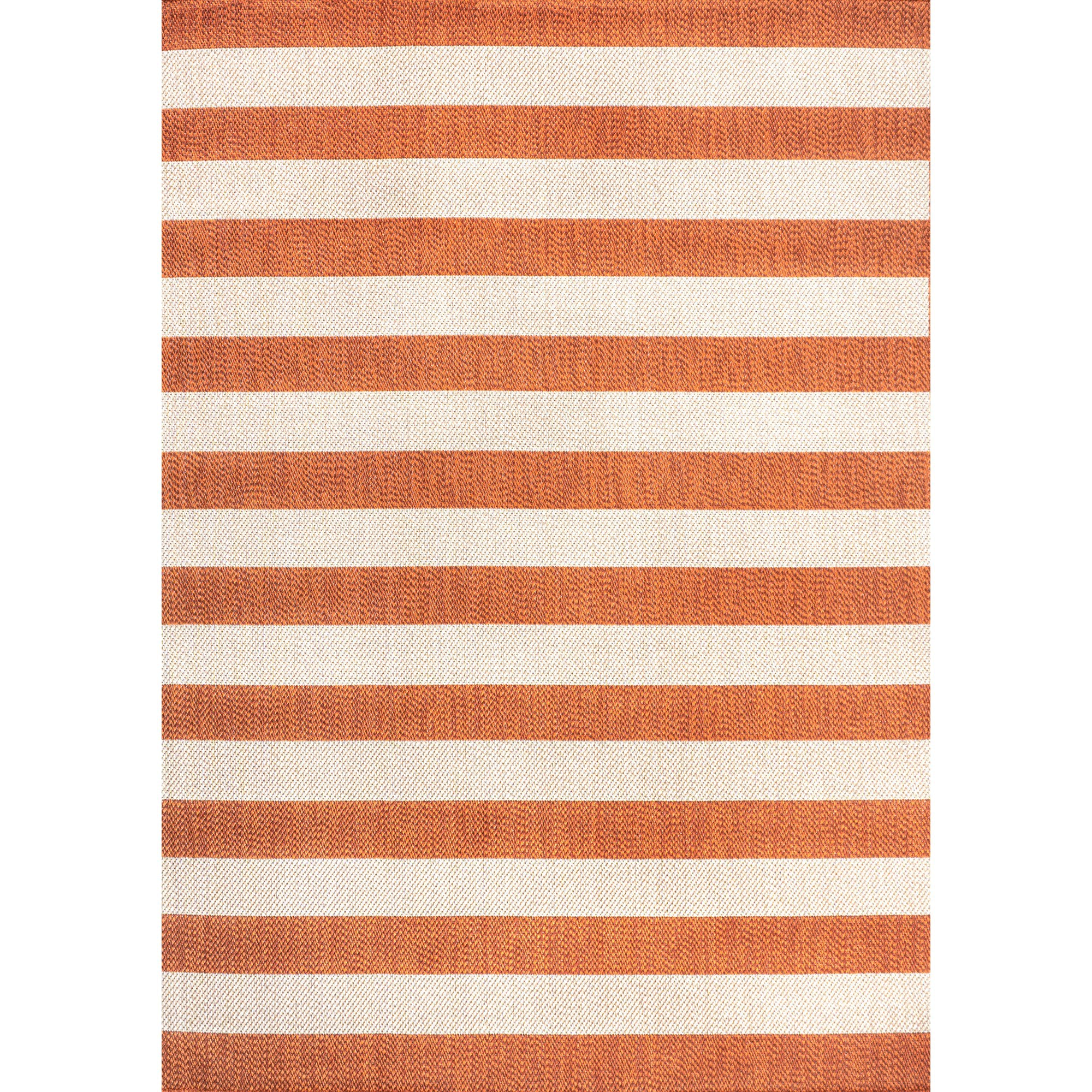 Negril Two-Tone Wide Stripe Indoor/Outdoor Runner Rug - Image 15