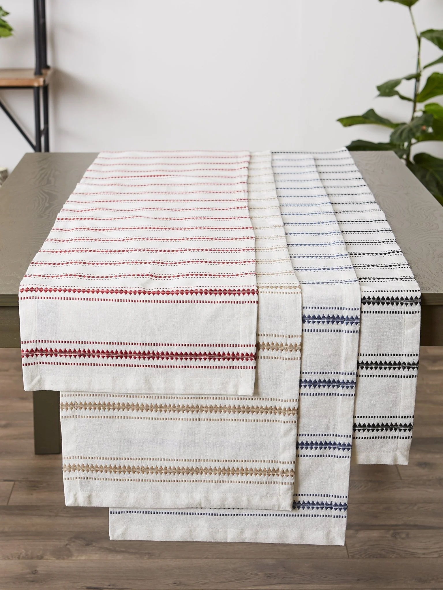 Stone Zig Dobby Stripe Table Runner 14X72 - Image 10