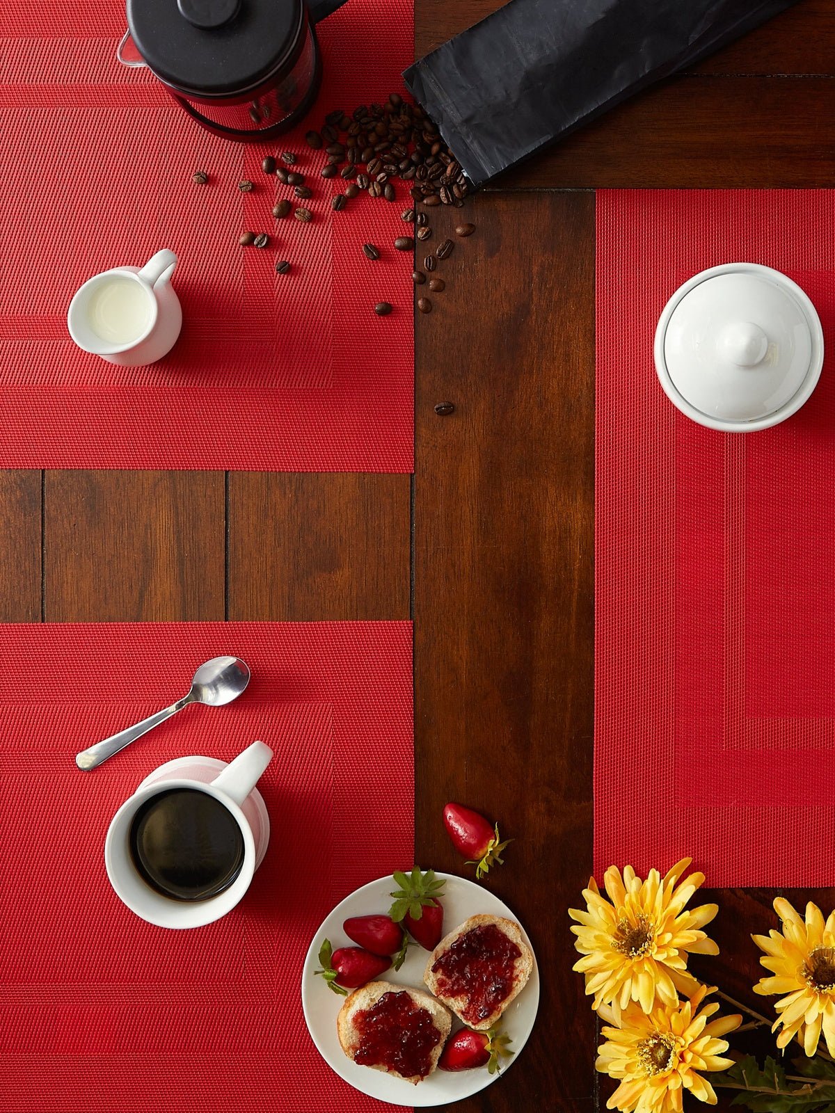 Tango Red Double Frame Placemats, Set Of 6 - Image 10