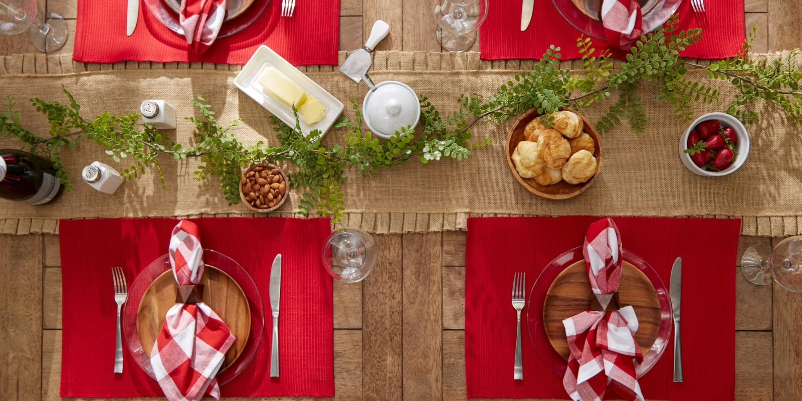 Tango Red Ribbed Placemats, Set Of 6 - Image 7