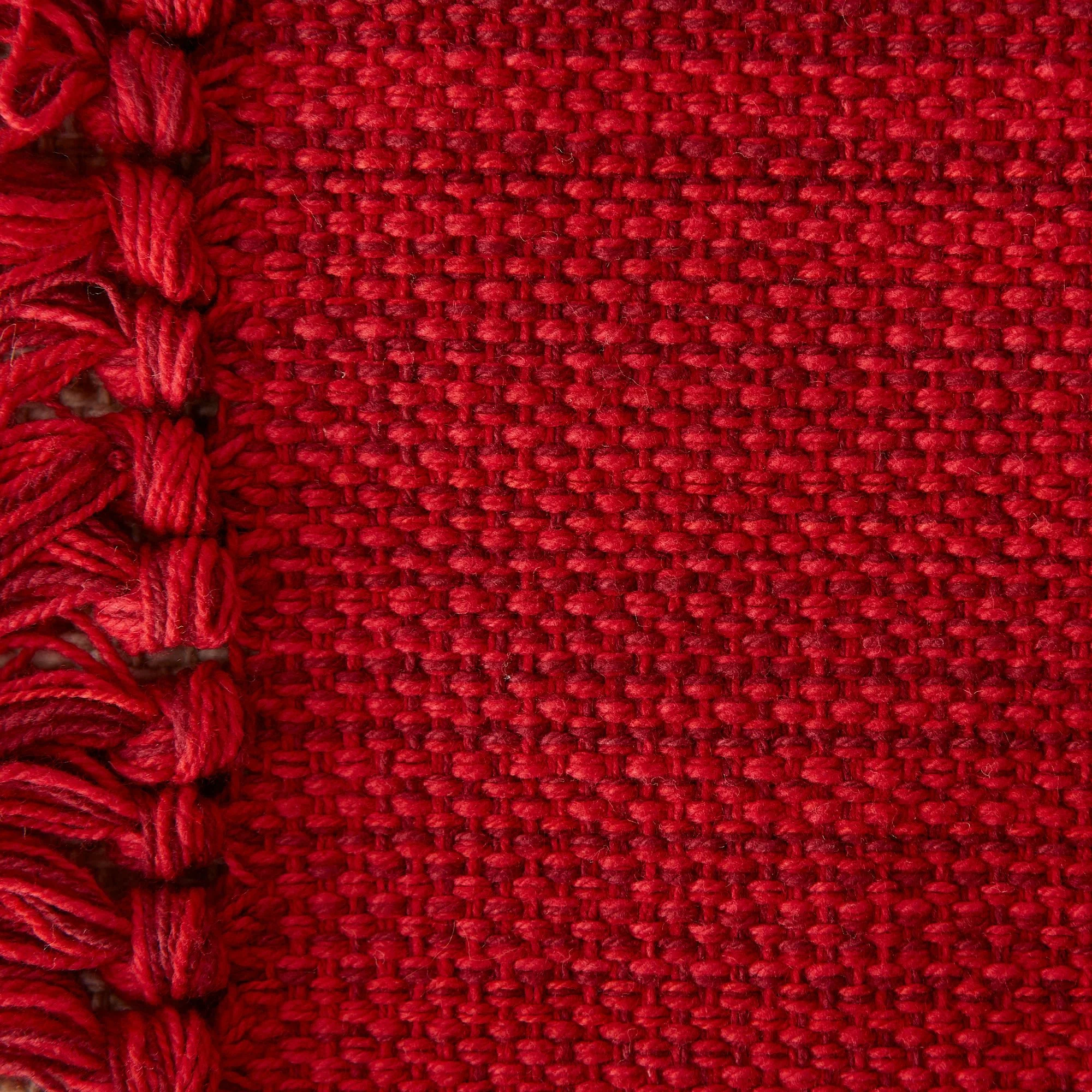 Tango Red Variegated Fringe Placemat & Napkin, Set of 8 - Image 7