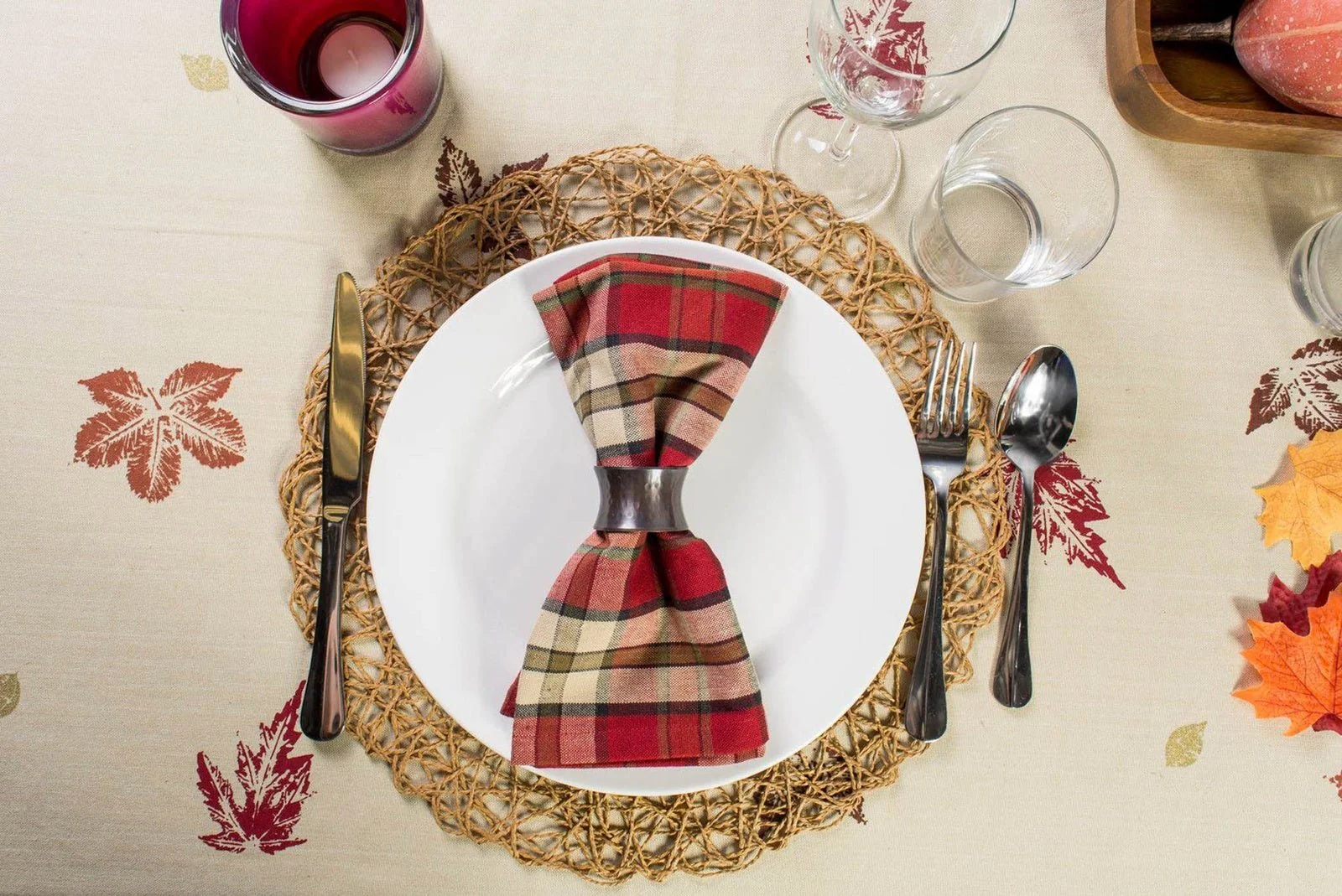 Taupe Woven Paper Round Placemats, Set Of 6 - Image 10