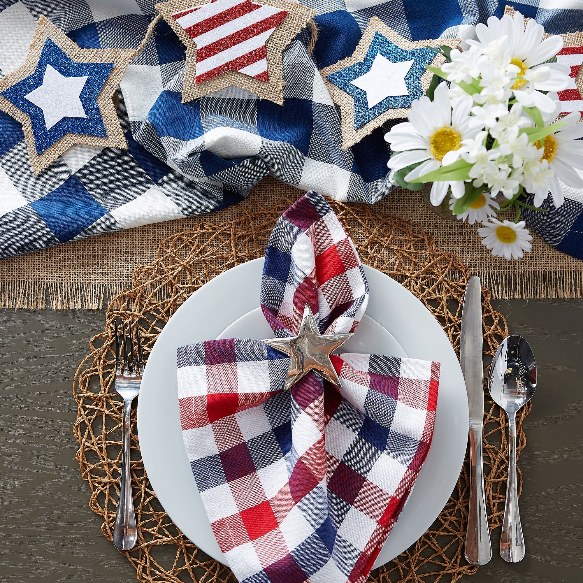 Taupe Woven Paper Round Placemats, Set Of 6 - Image 8