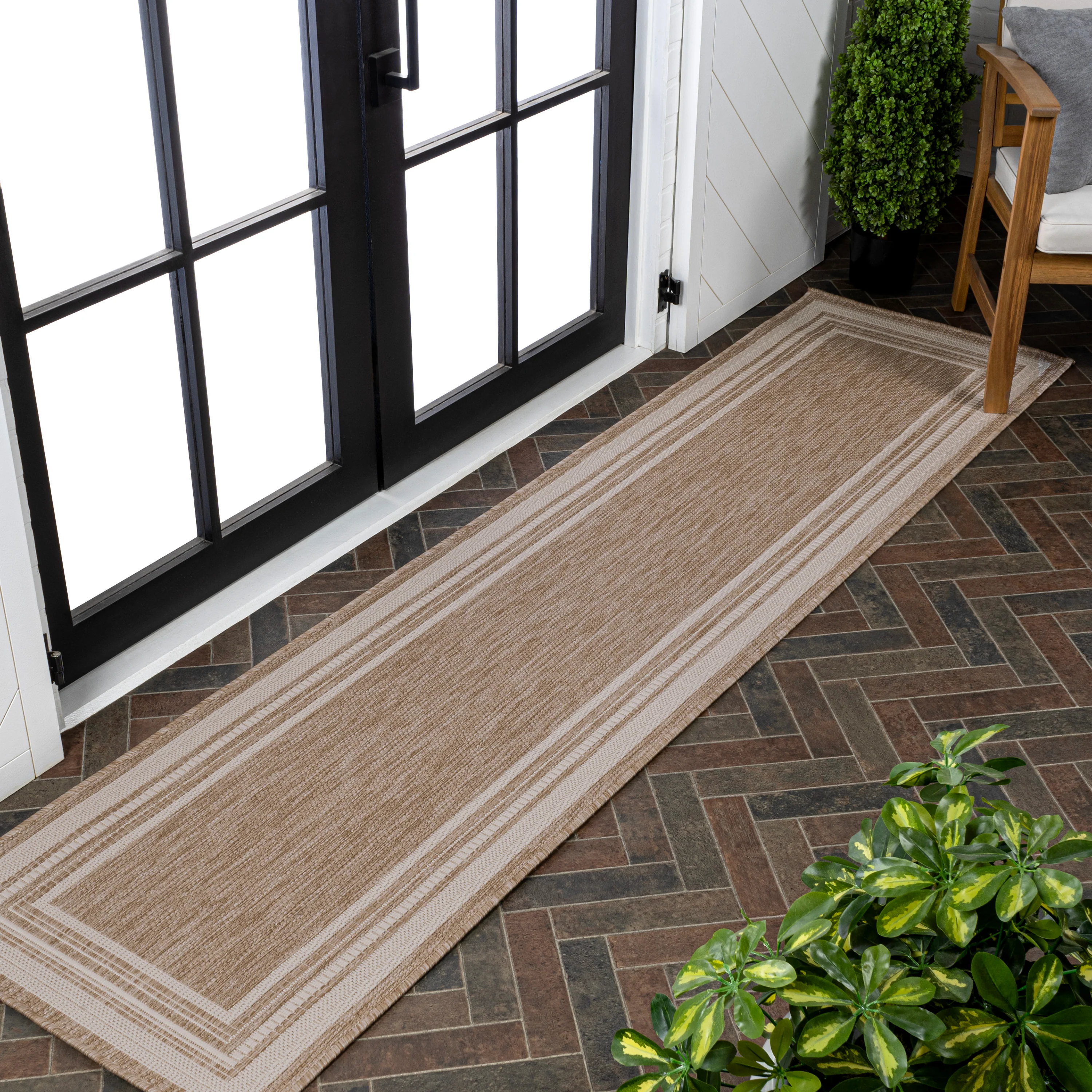 Lido Traditional Casual Pinstripe Border Indoor/Outdoor Area Rug - Image 25
