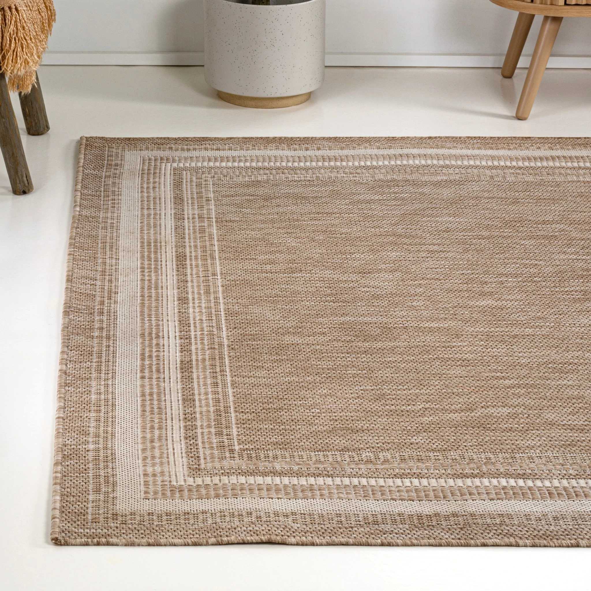 Lido Traditional Casual Pinstripe Border Indoor/Outdoor Area Rug - Image 4
