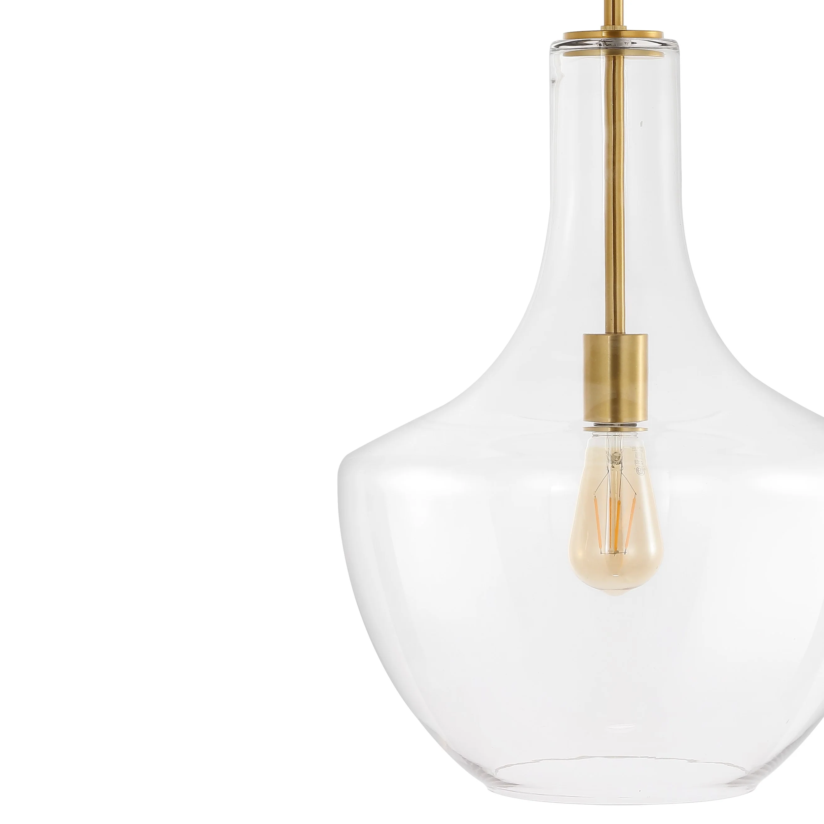 Watts 1-Light Mid-Century Modern Iron/Glass LED Pendant - Image 14