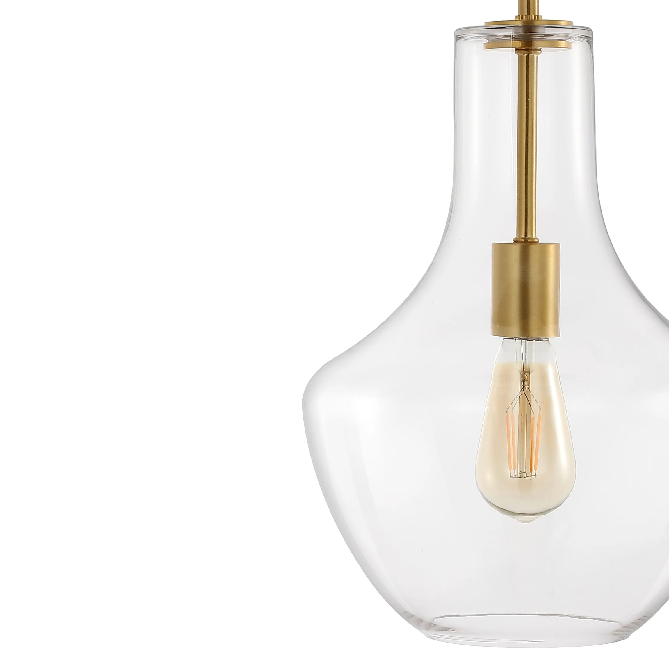 Watts 1-Light Mid-Century Modern Iron/Glass LED Pendant - Image 6