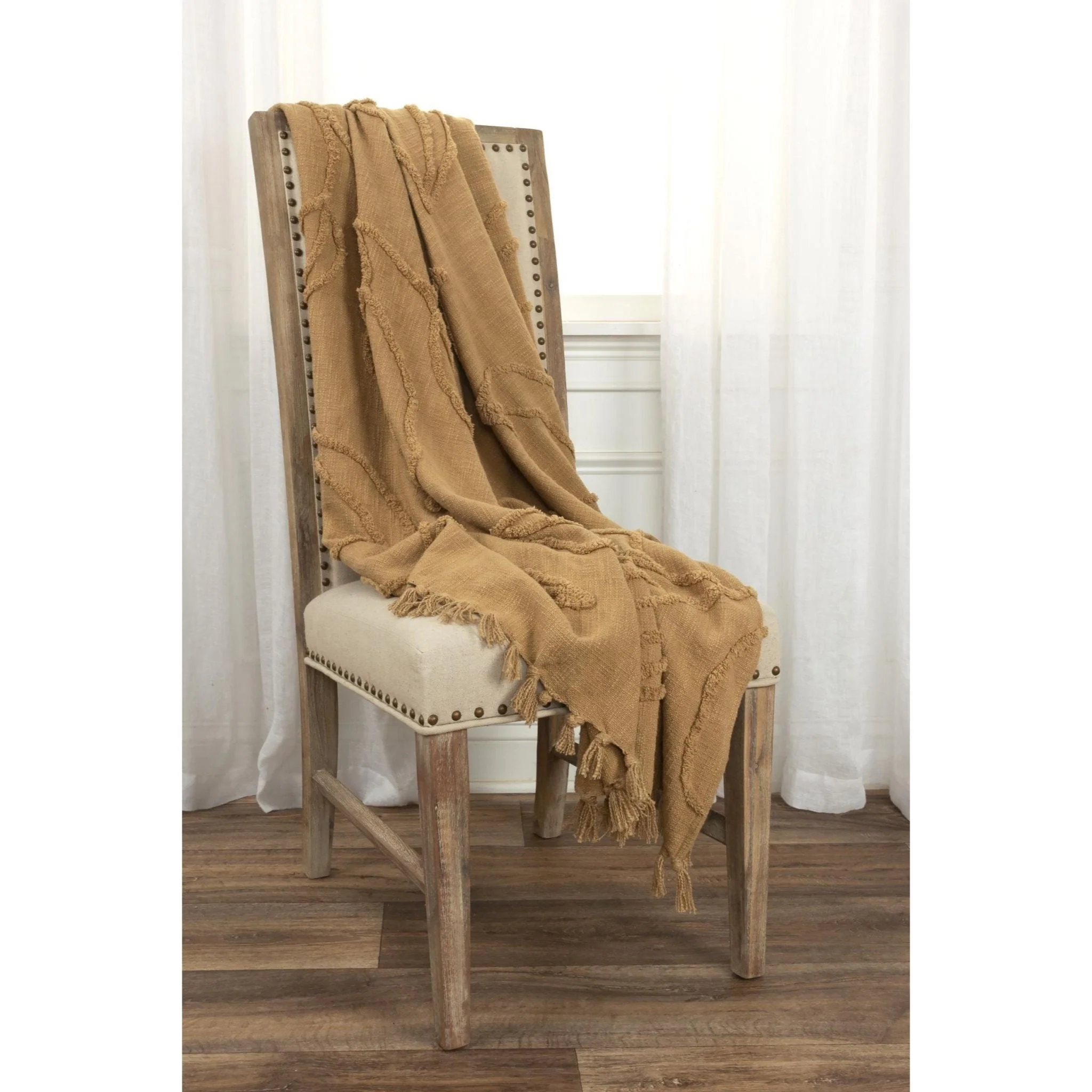 Woven Botanical 100% Woven Textured Cotton Throw - Image 13