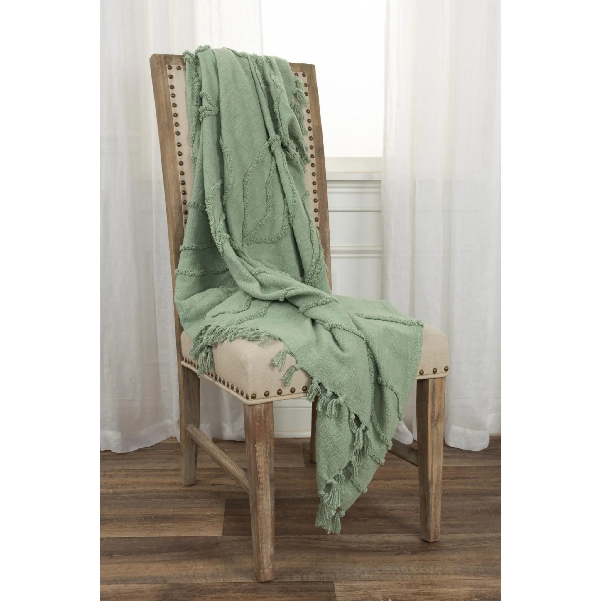 Woven Botanical 100% Woven Textured Cotton Throw - Image 36