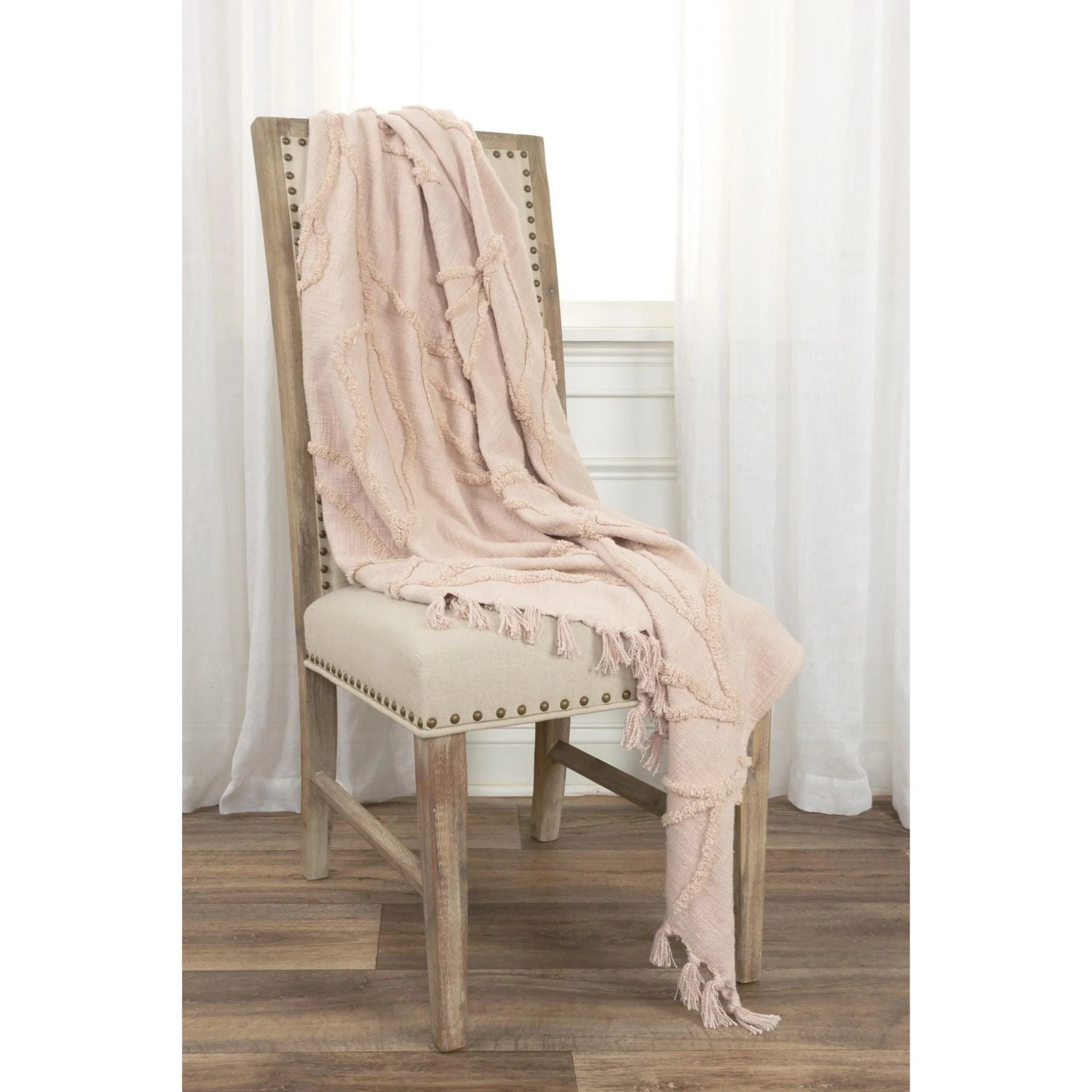 Woven Botanical 100% Woven Textured Cotton Throw - Image 8