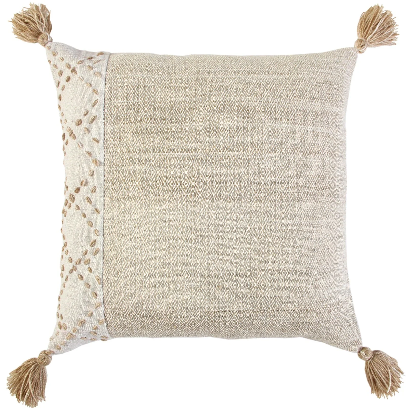 Woven Color Block Decorative Throw Pillow - Image 4