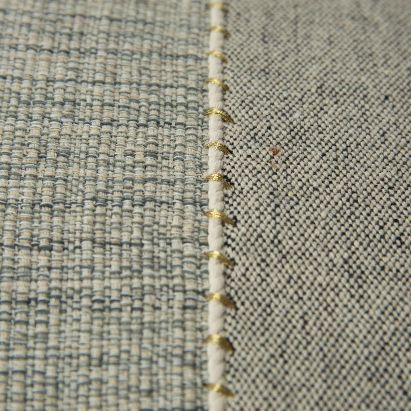 Woven Cotton Color Block Decorative Throw Pillow - Image 3