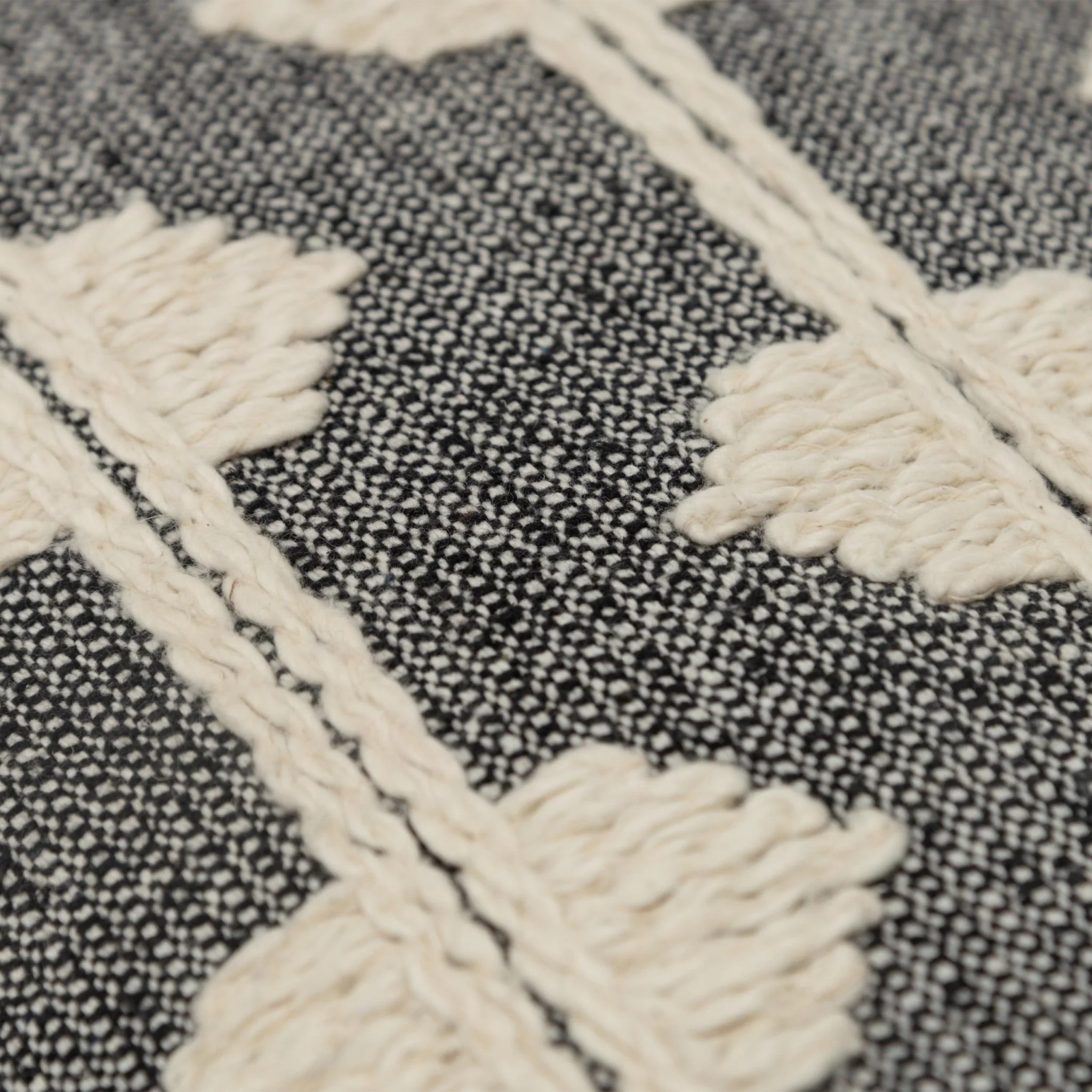 Woven Cotton Diamond Decorative Throw Pillow - Image 3
