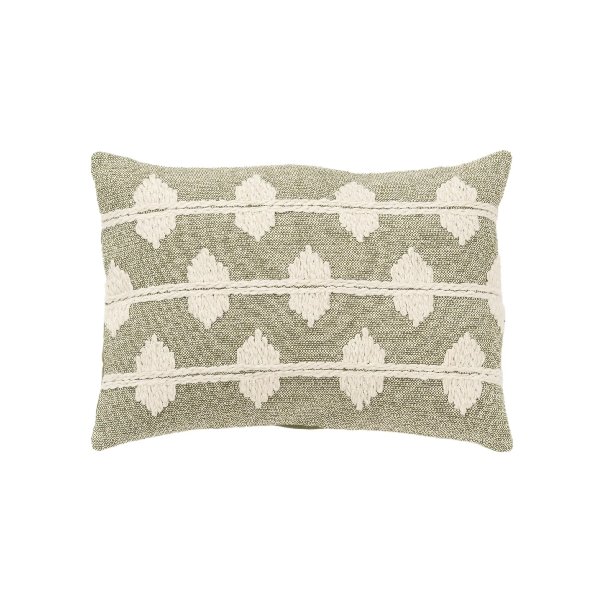 Woven Cotton Diamond Decorative Throw Pillow - Image 5