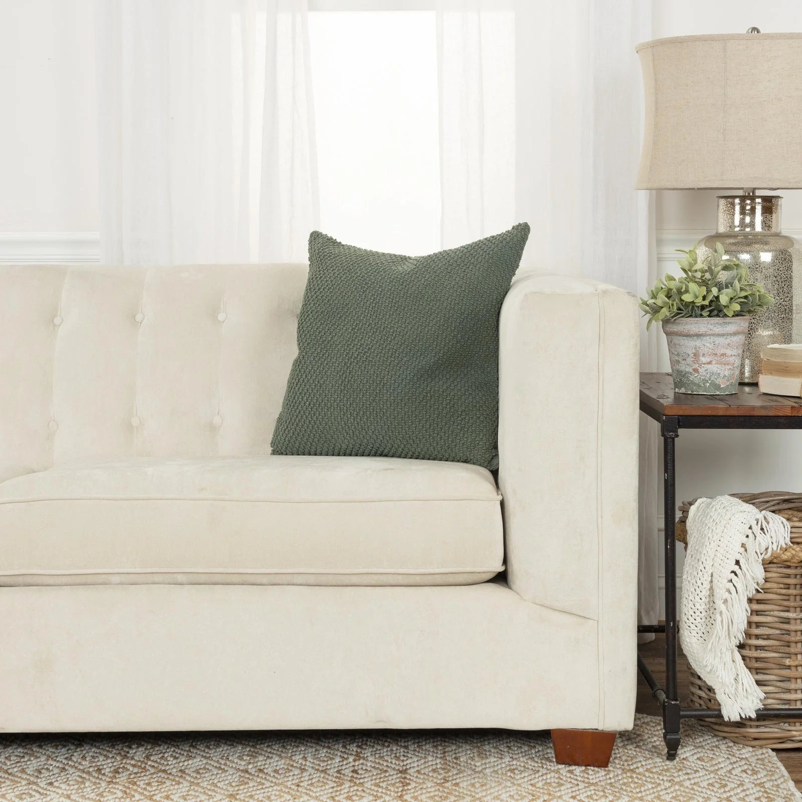 Woven Cotton Solid Decorative Throw Pillow - Image 16