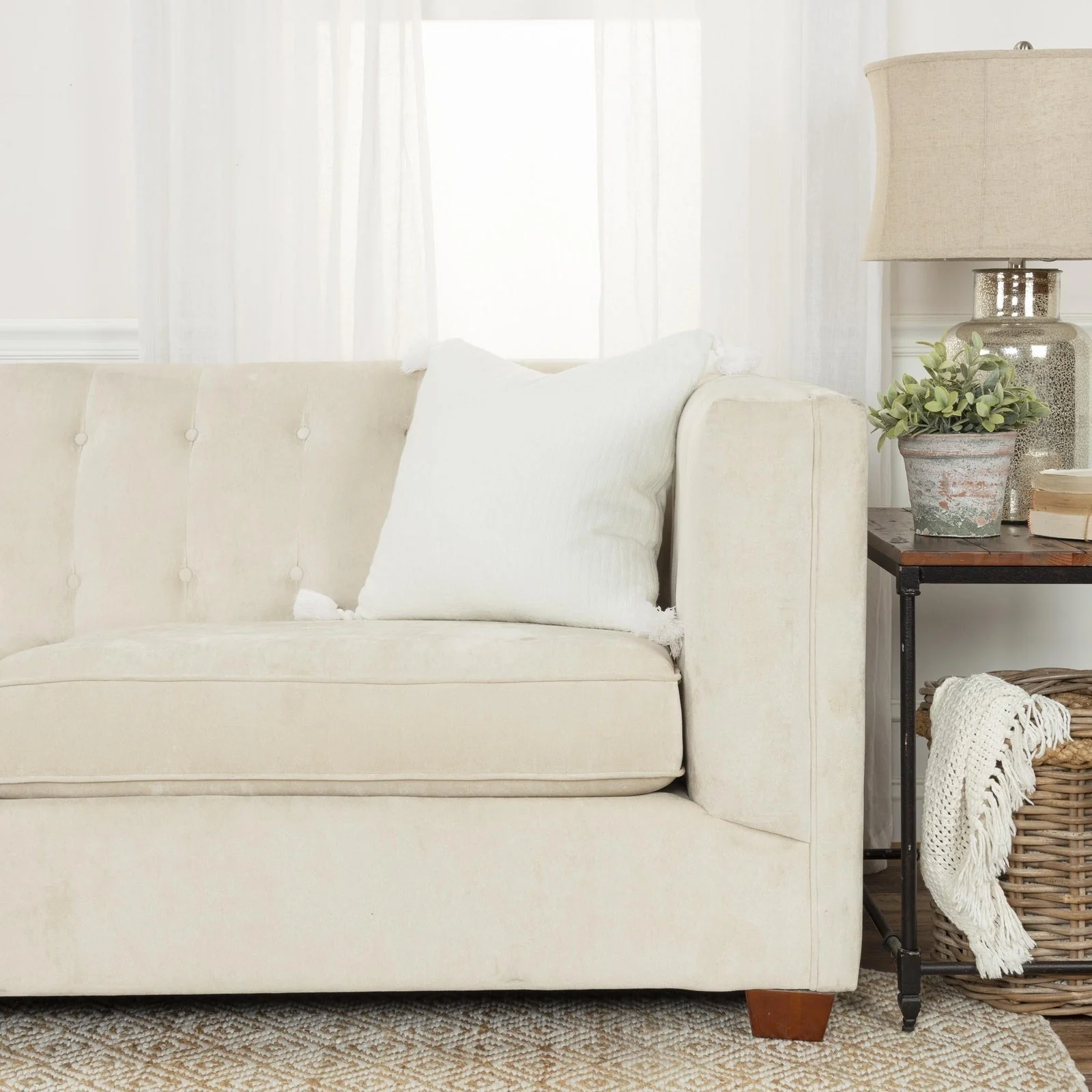 Woven Knife Edged Cotton Solid With Tonal Abstract Pattern Decorative Throw Pillow - Image 22