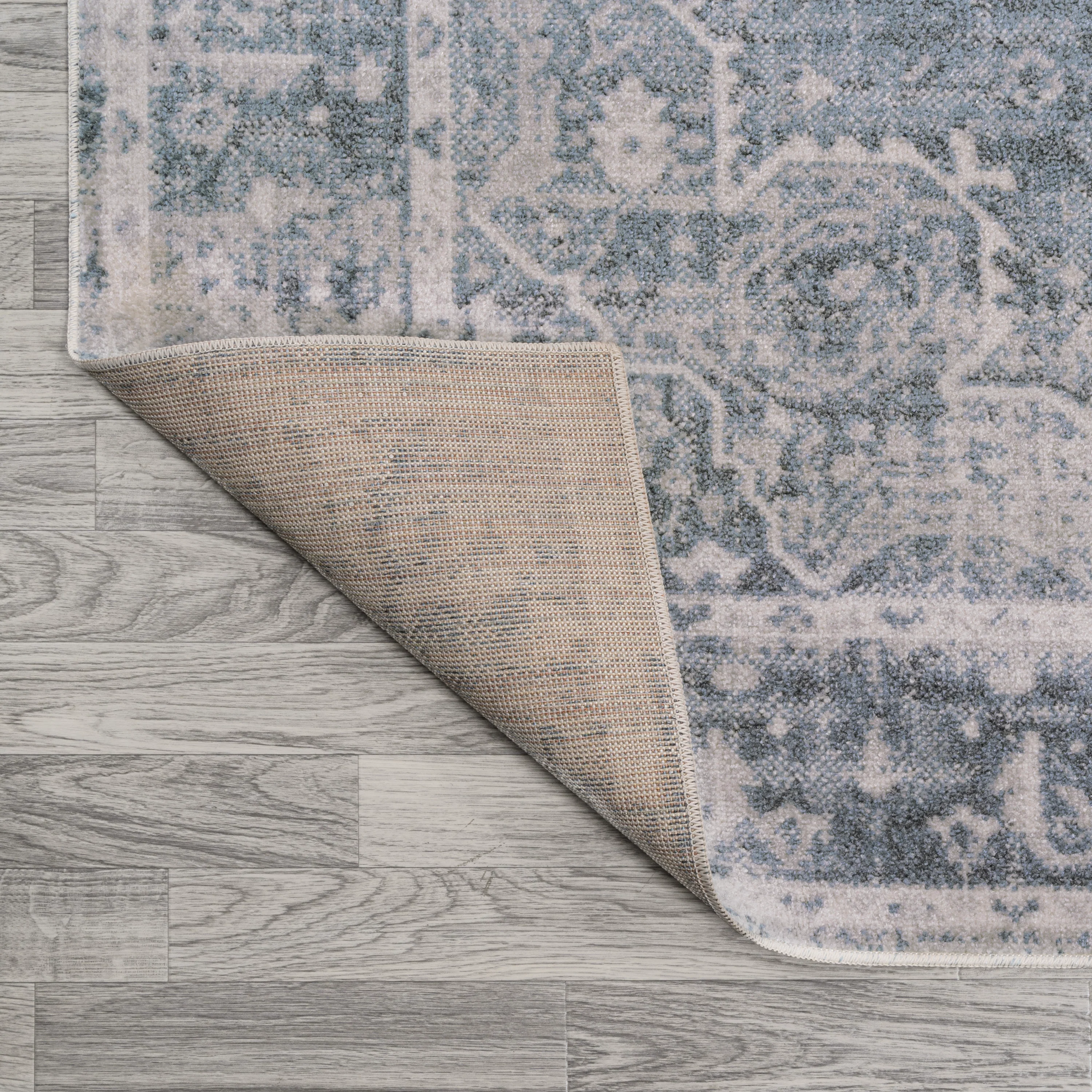 Shaii Global Medallion Low-Pile Machine-Washable Area Rug - Image 38