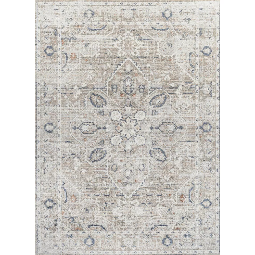 Shaii Global Medallion Low-Pile Machine-Washable Area Rug - Image 9