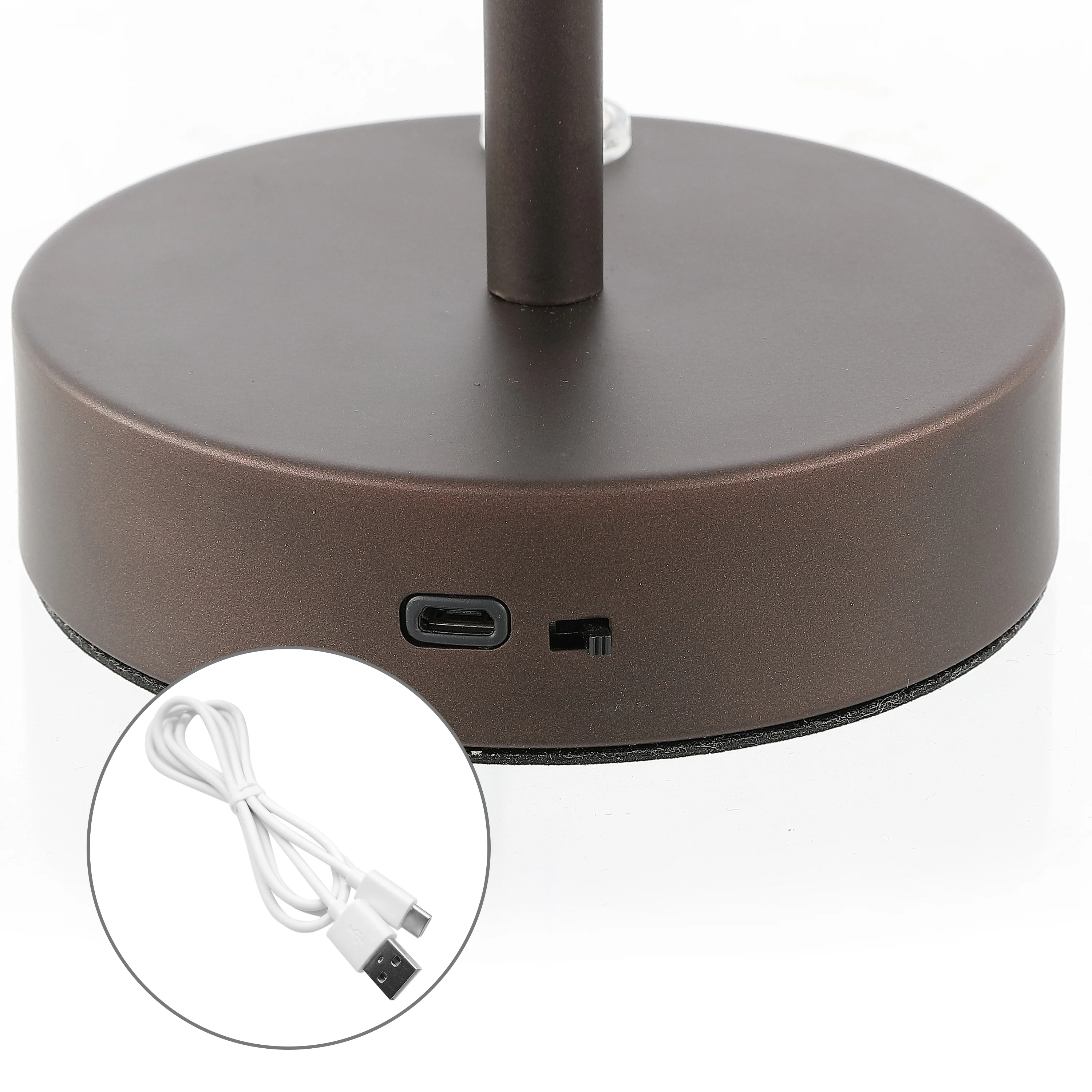 Xavier Modern Minimalist Iron Rechargeable Integrated Portable LED Table Lamp - Image 13