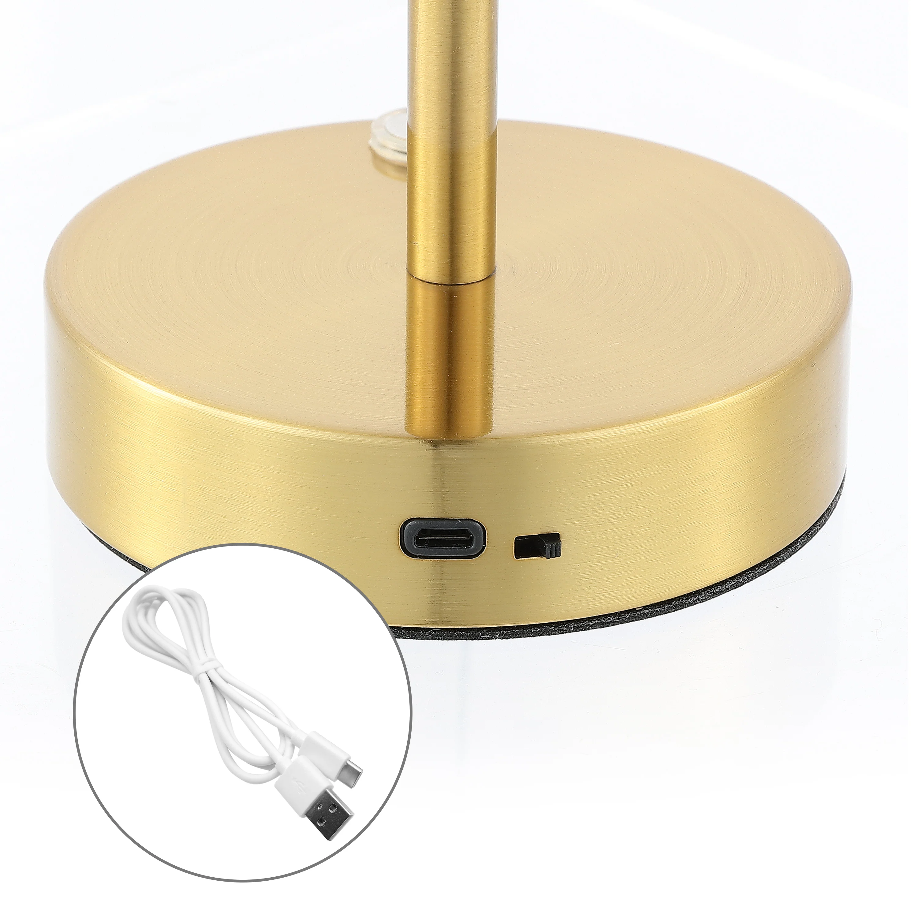 Xavier Modern Minimalist Iron Rechargeable Integrated Portable LED Table Lamp - Image 4